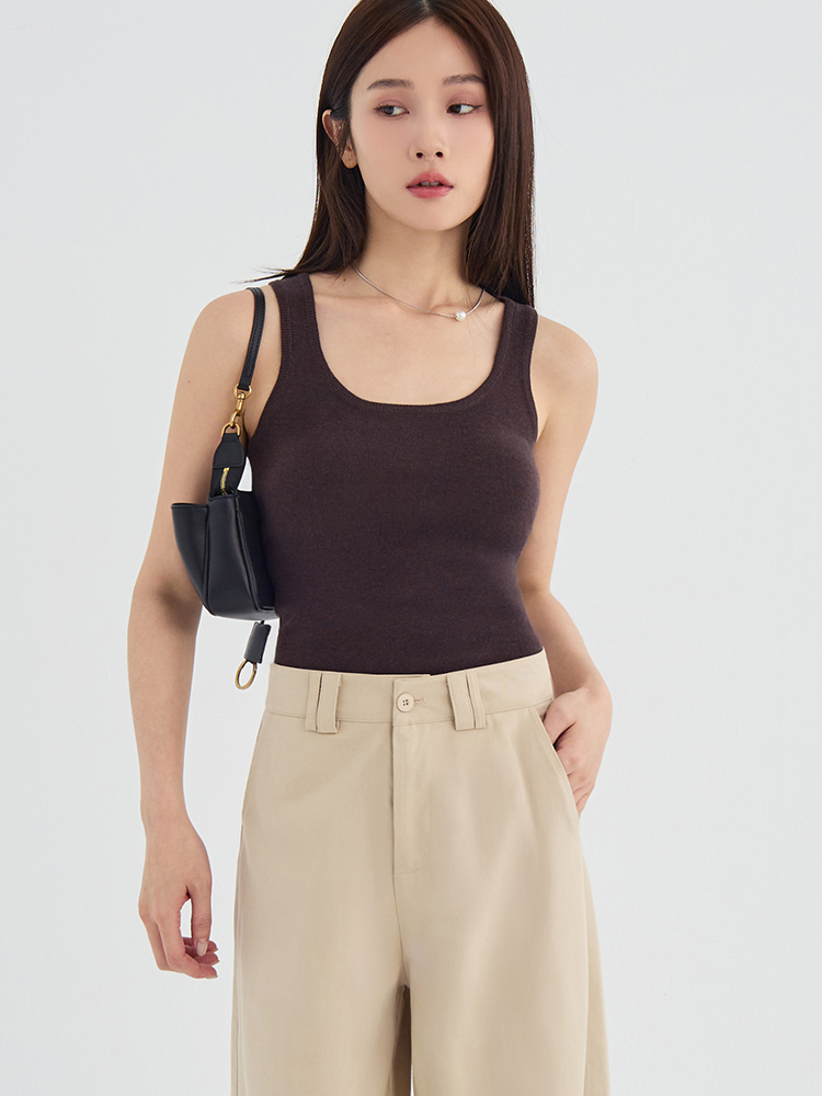 親膚順身針織背心（33%羊毛）