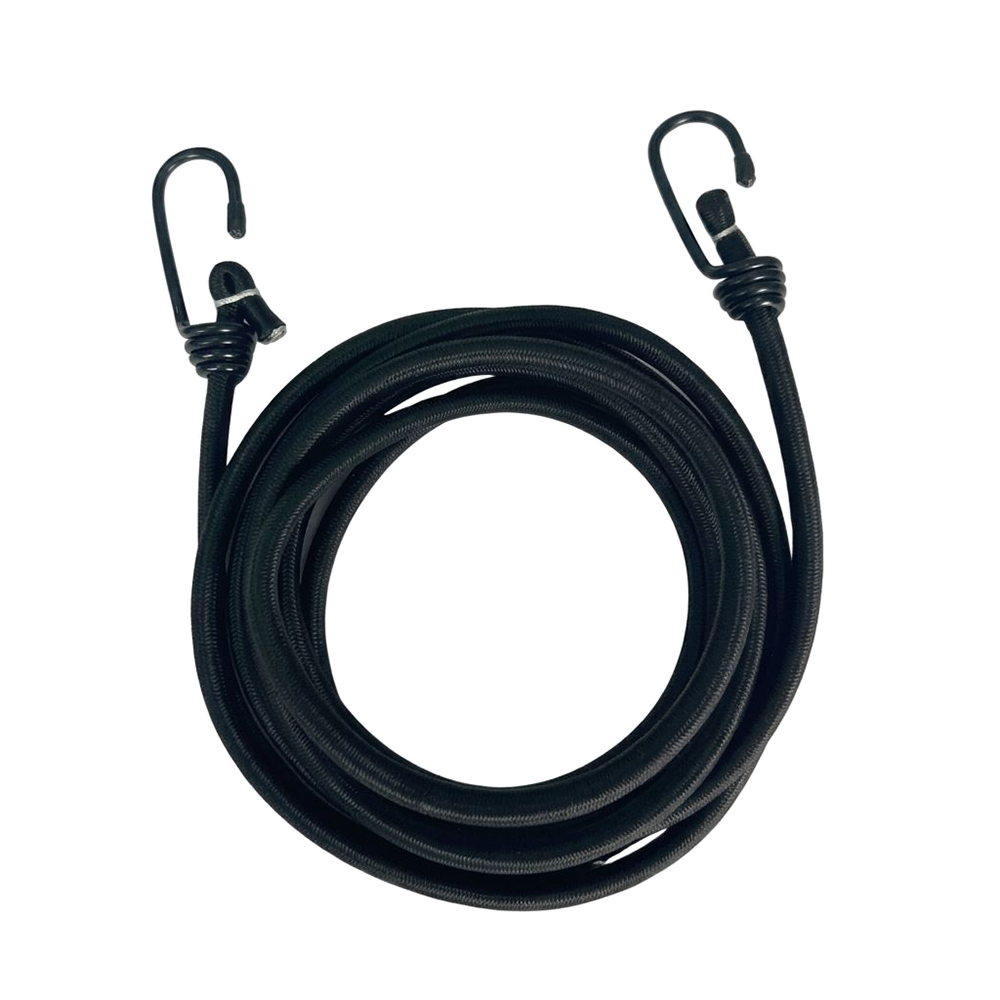 【SafeStraps】黑色彈力綁帶 (1m/2m/3m)｜鋼製掛鉤｜高彈耐用｜機車綁帶｜貨物固定