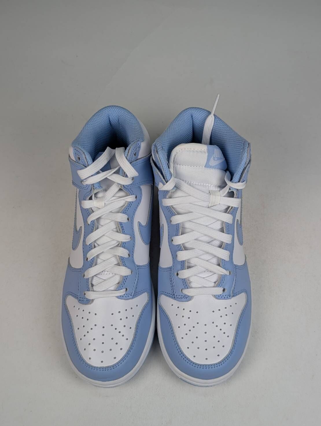 微瑕疵-左右腳內外側泛黃左腳外側磨損 DD1869-107 W6 Nike Dunk High WMNS '' Aluminum '' 北卡藍 天藍 女款 男女段