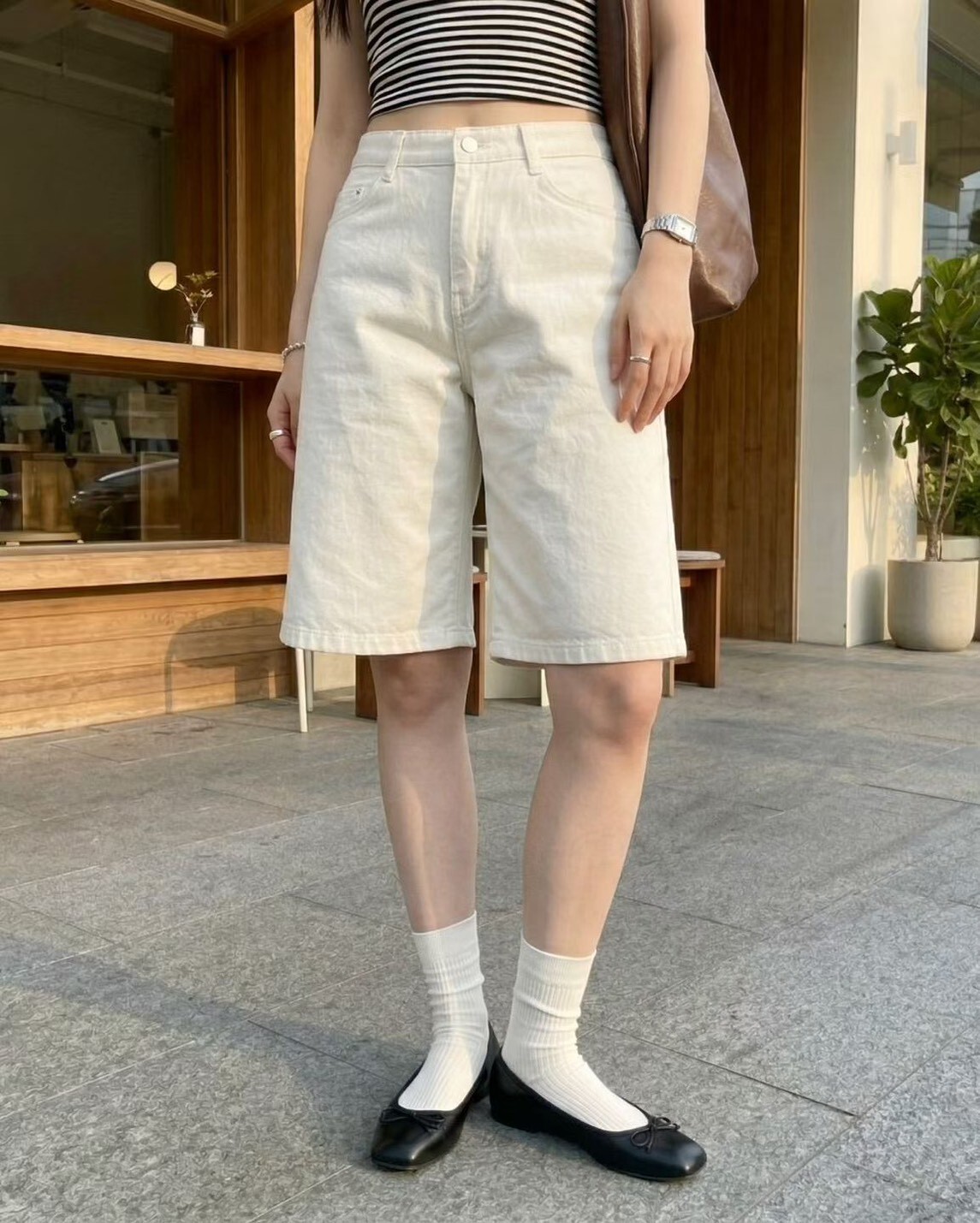 ᴴᴼᵀ ▸▸店長推薦◃◃ 春夏新款/及膝牛仔五分褲 MANIFEST正韓🇰🇷