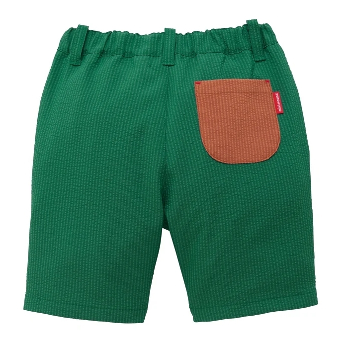 MIKI HOUSE BEAR 與動物們 吸汗速乾六分褲-綠色