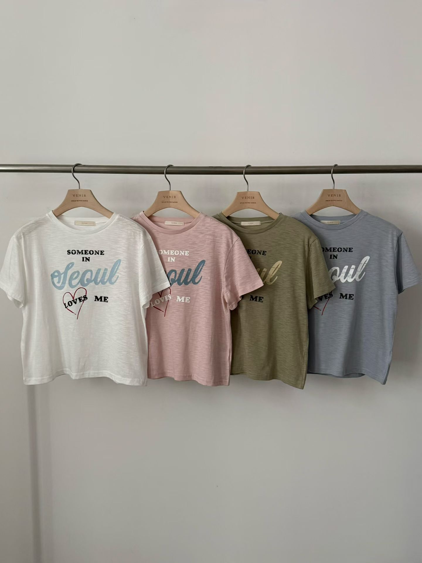 VR6139 Seoul love me 混棉 Tee