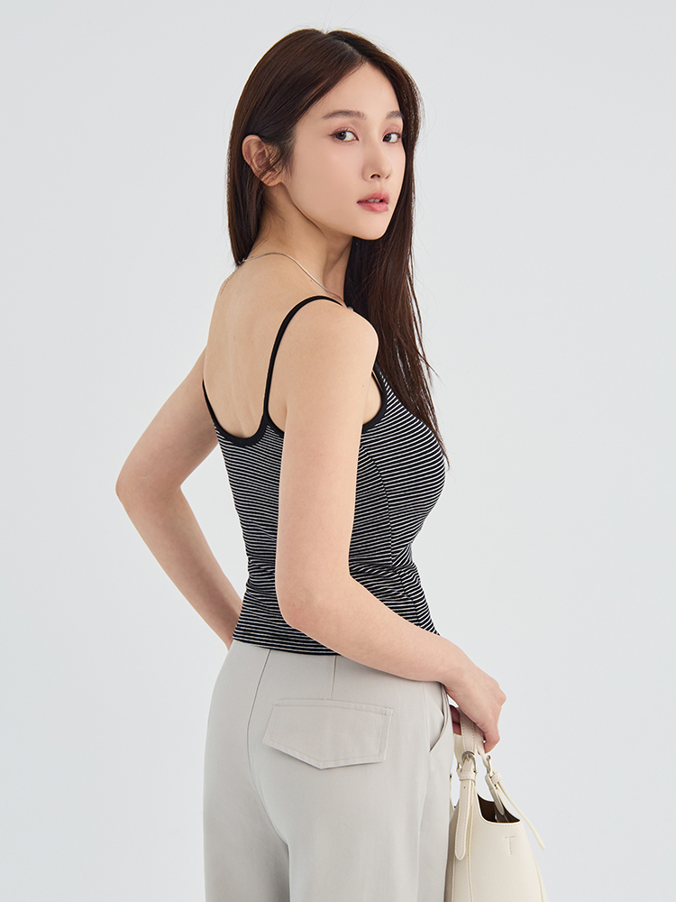 條紋棉質胸墊小可愛（335）