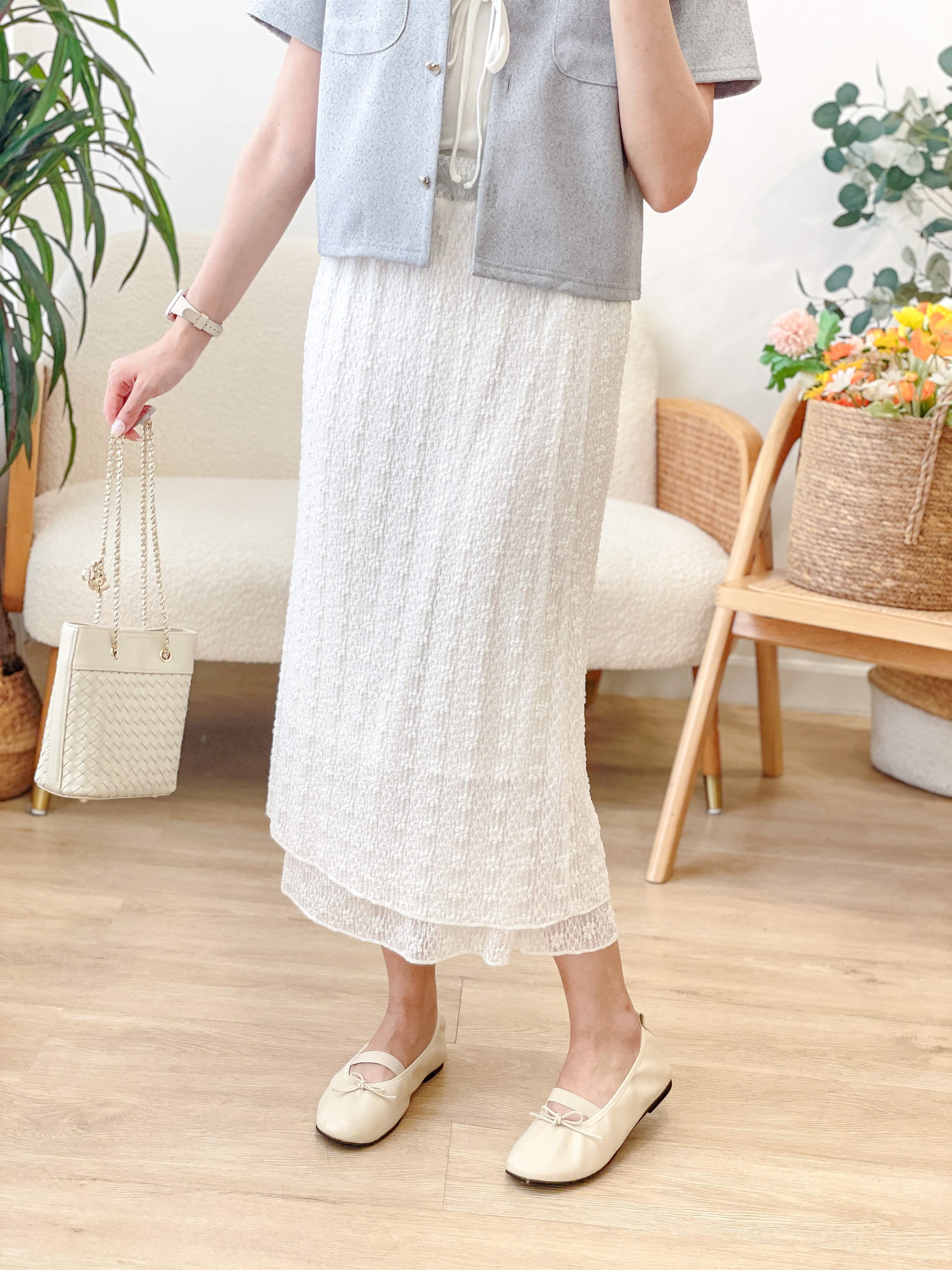 SK609 Sera Lace Long Skirt