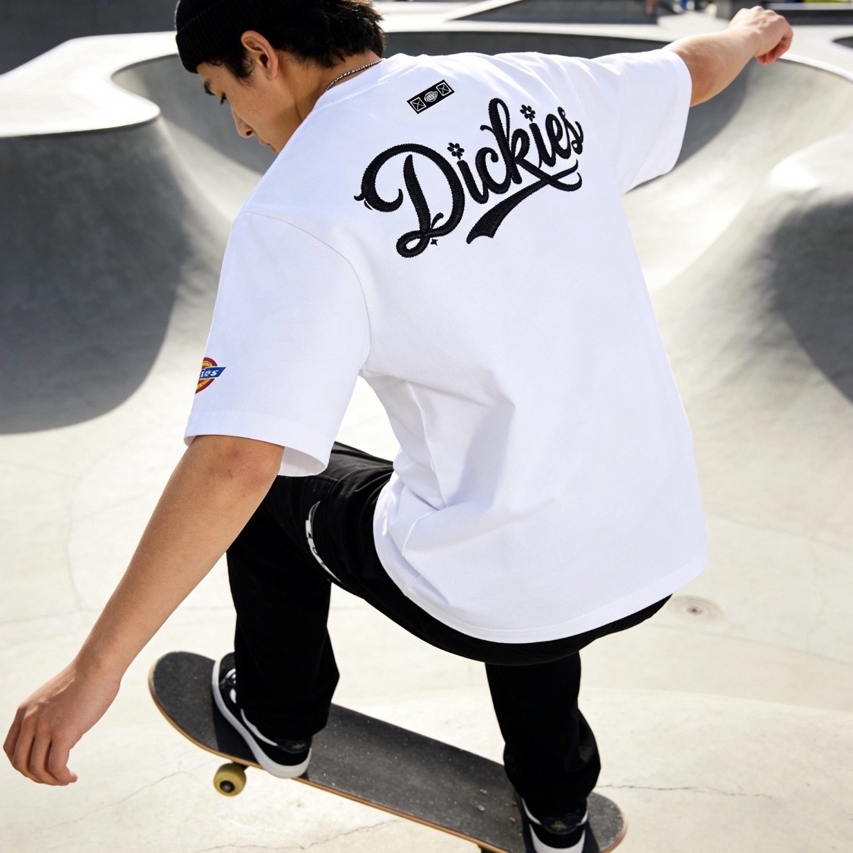 預購 Dickies 320g 「正反刺繡草寫字」 厚磅 落肩 短T