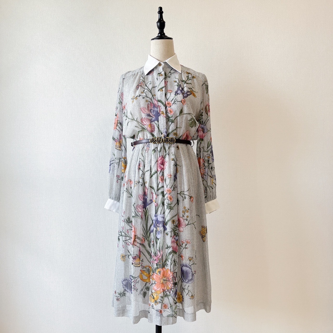 花園漫遊古著連身裙