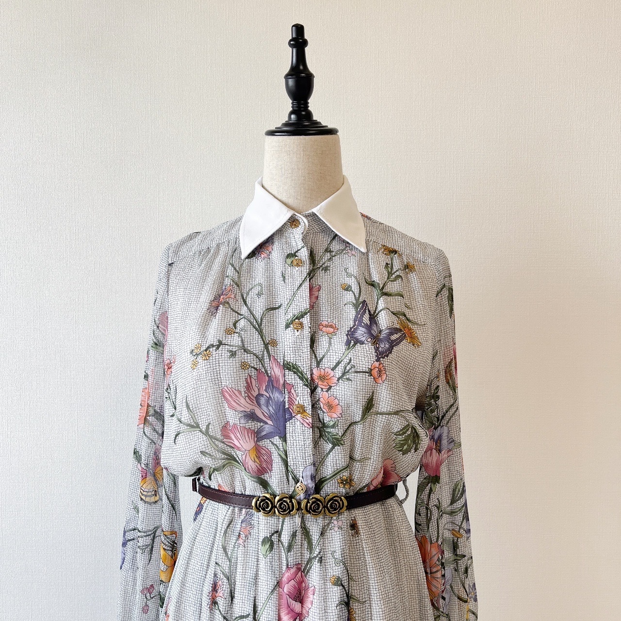 花園漫遊古著連身裙