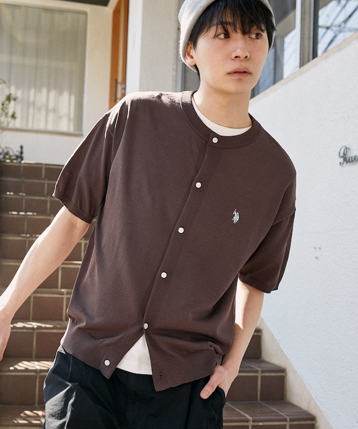 日本 U.S. POLO ASSN. x PUBLUX 接触冷感 Summer Knit Cardigan