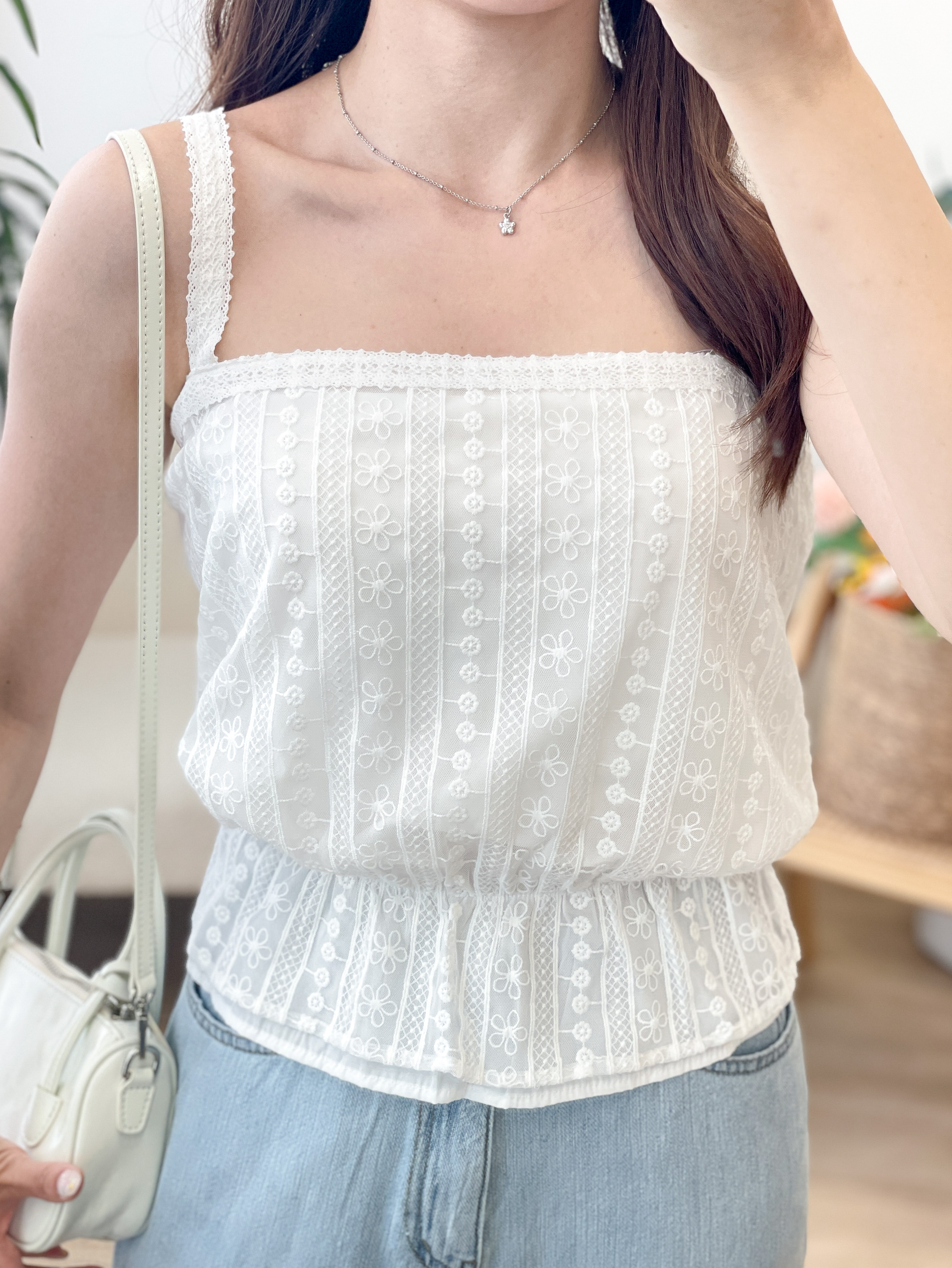 T1522 The Guipure Cami Top