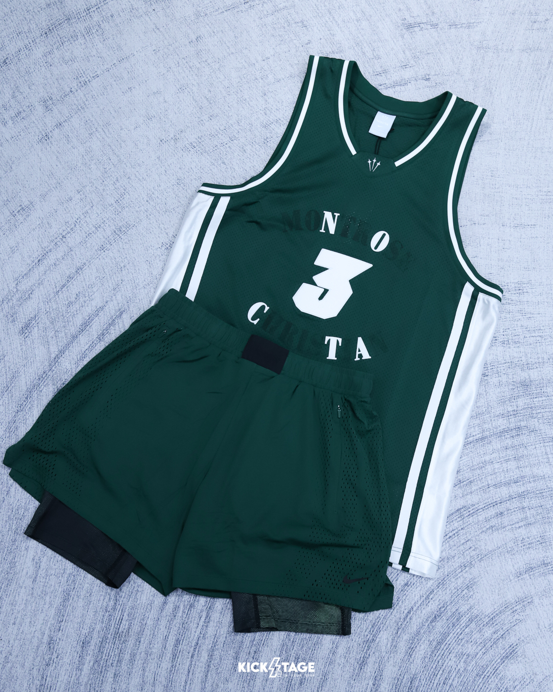 男款 NIKE KEVIN DURANT X NOCTA SHORTS 綠色 KD 聯名款 雙層 假兩件 運動 短褲【IM4688-341】