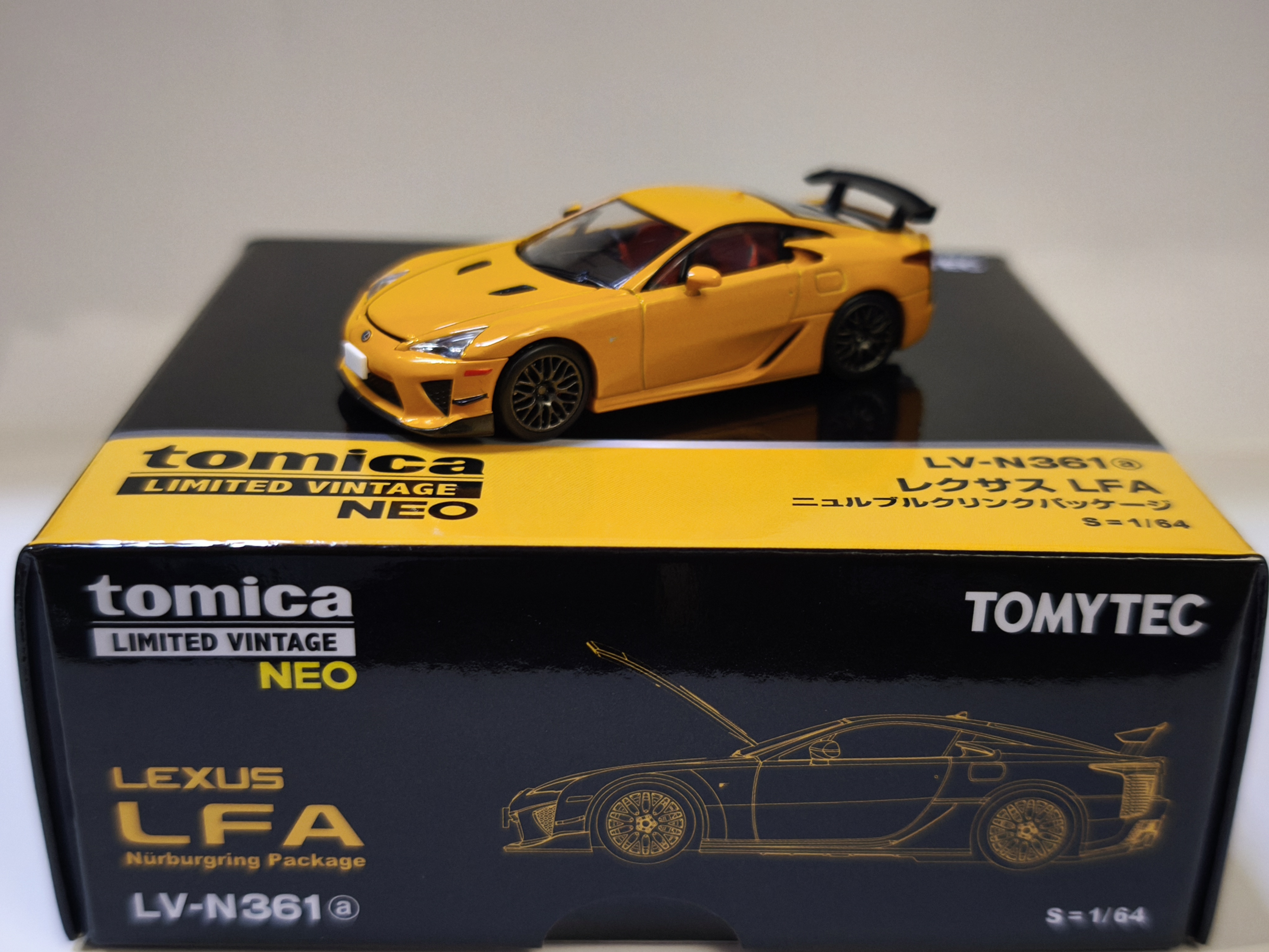Tomytec 1/64 LV-N361a Lexus LFA Nürburgring Package (Or