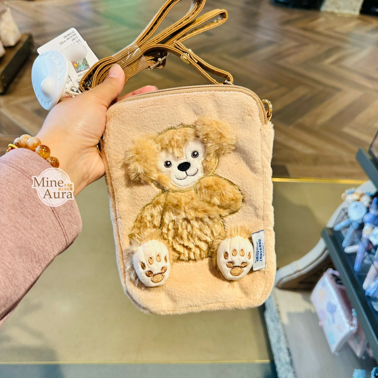 達菲 Duffy 透明 斜背 手機包 小包 -上海迪士尼樂園