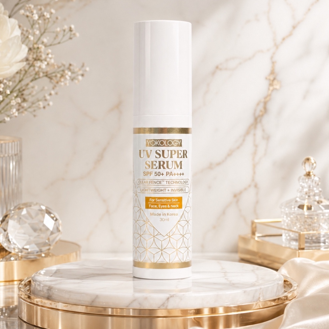 YOKOLOGY UV Super Serum SPF 50+ PA++++│超爽無感型•醫學防曬護膚級強效精華（30ml）