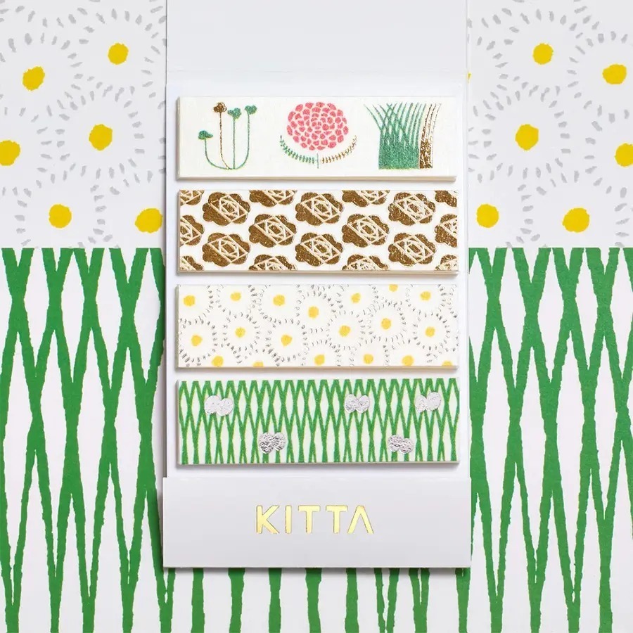 HITOTOKI｜KITTA復刻版 箔押款 金銀箔 花