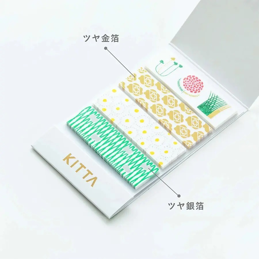 HITOTOKI｜KITTA復刻版 箔押款 金銀箔 花