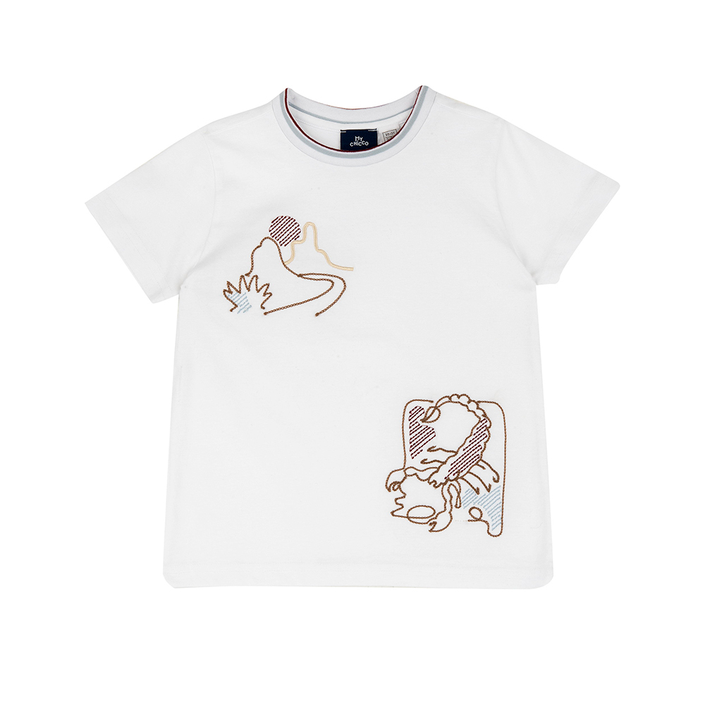 峽谷探險-繡圖短袖上衣