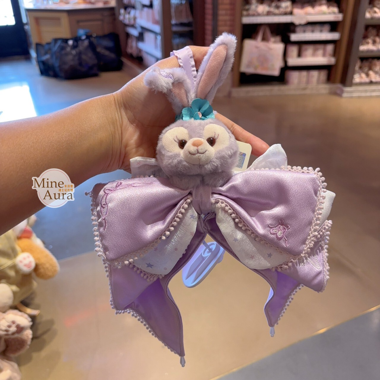 史黛拉露 星黛露 StellaLou 絨毛大頭 蝴蝶結造型 掛飾 擺飾品 -上海迪士尼樂園