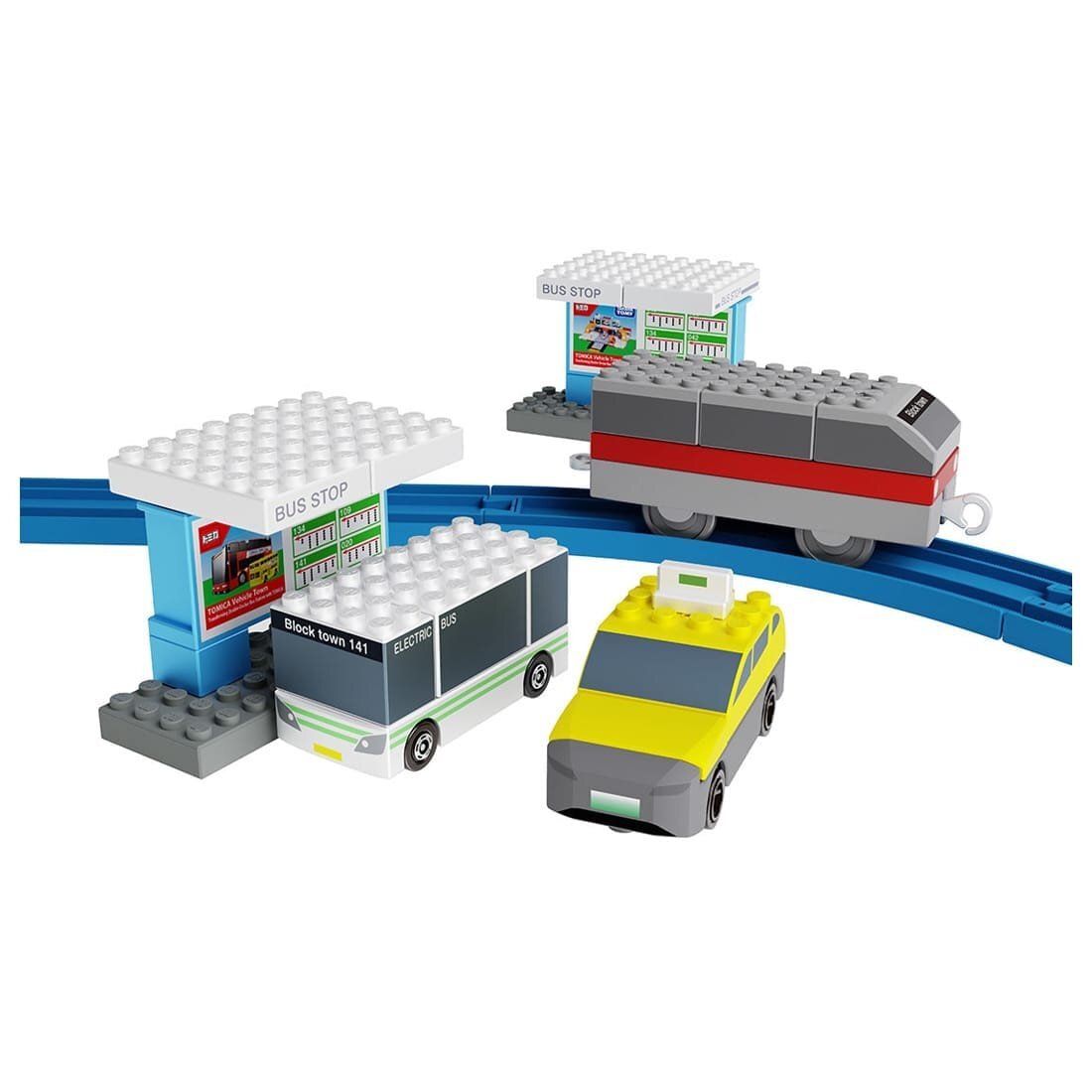 Takara Tomy Tomica & Plarail Block EV 交通工具套裝