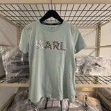 [S] KARL LAGERFELD FRESH MINT SEQUIN KARL LOGO TEE, L6WHA036-FMT (SKL1606)