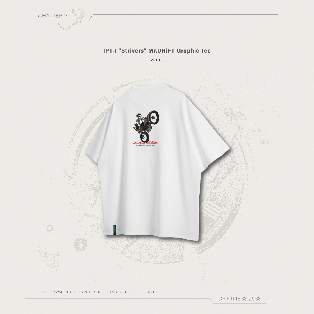 DRiFTNESS｜IPT-I "Strivers" Mr.DRiFT 背圖短袖 - White