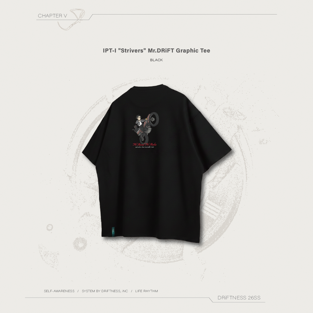 DRiFTNESS｜IPT-I "Strivers" Mr.DRiFT 背圖短袖 - Black