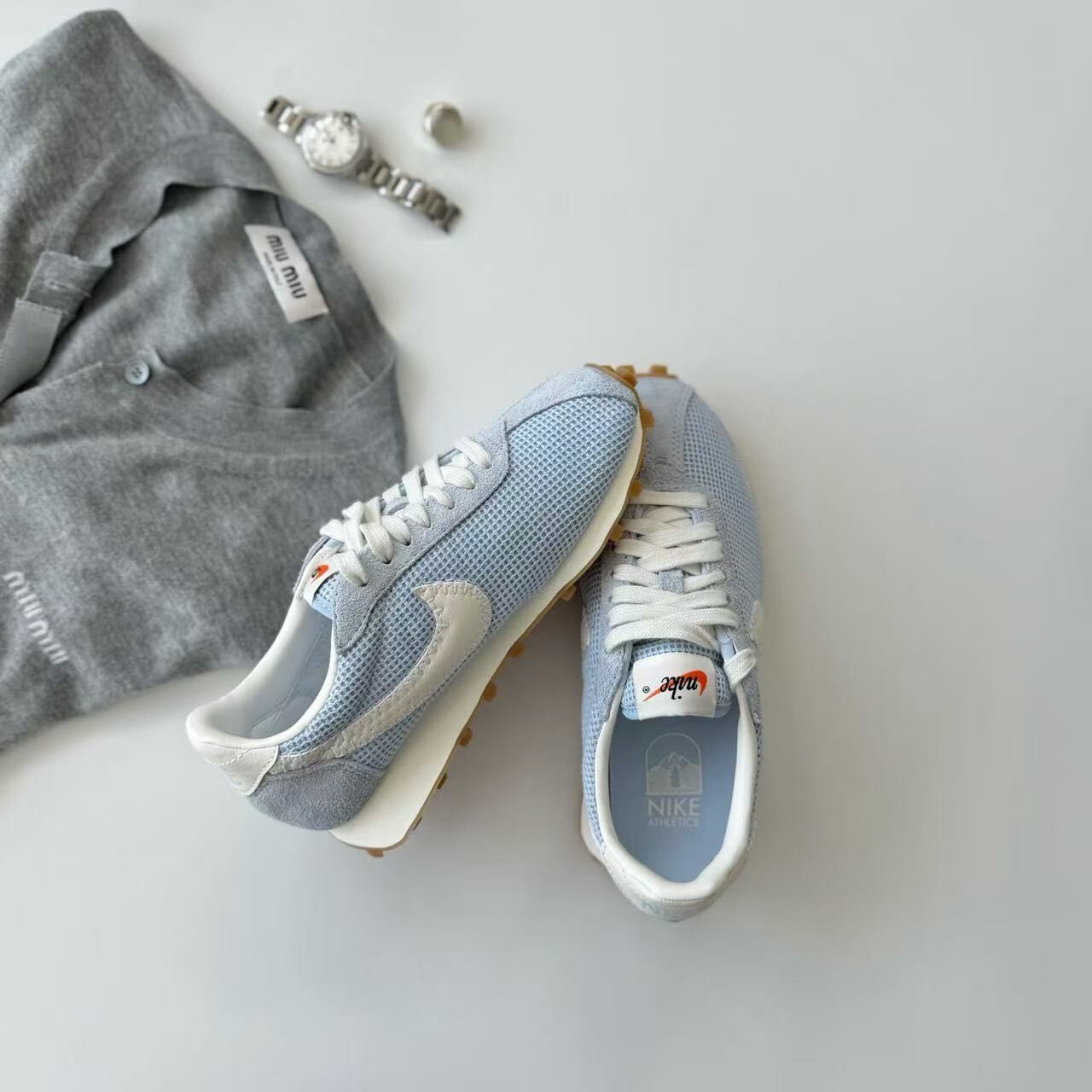 Nike LD-1000 國外限定 寶寶藍 白色 華夫格 鬆餅紋 焦糖底 復古鞋 IO0179-400