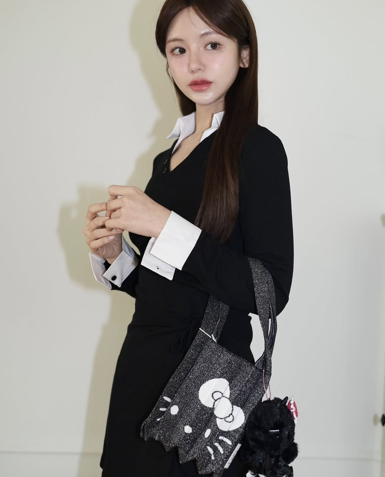 【 5/1收單 】JOSEPH AND STACEY 針織星空百褶包S號 - Hello Kitty 聯名限定版