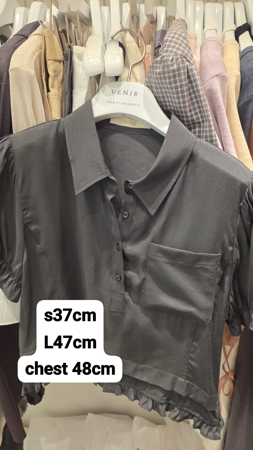 VR6113 荷葉花邊Polo上衣