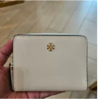 [S] TORY BURCH TORY BURCH EMERSON MINI WALLET, NEW IVORY, 147606-104 (STB748)