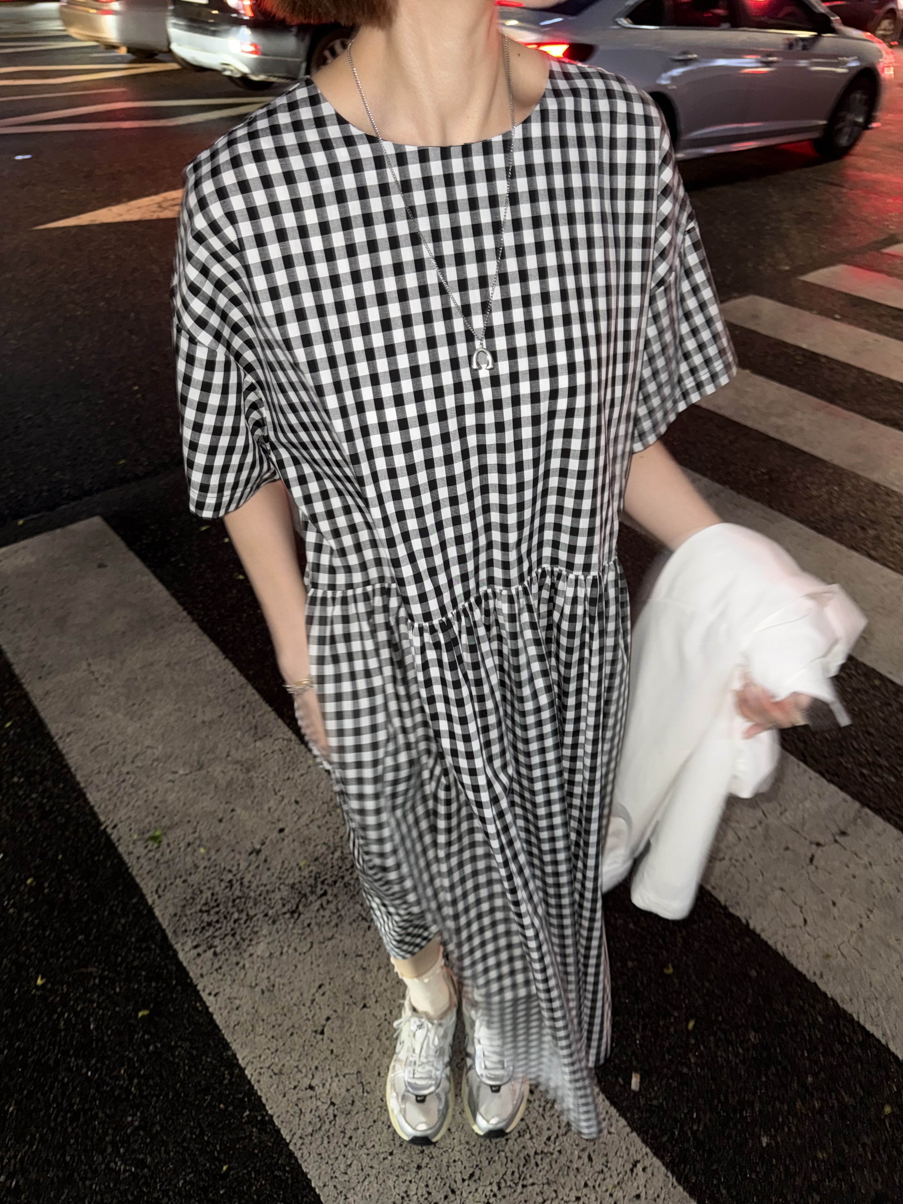 一起野餐去的有口袋洋裝/2色均碼/格子