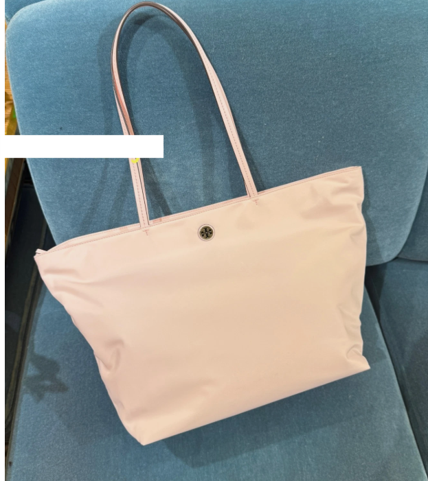 [S] TORY BURCH TORY BURCH NYLON TOTE, CORAL, 166469-600 (STB757)
