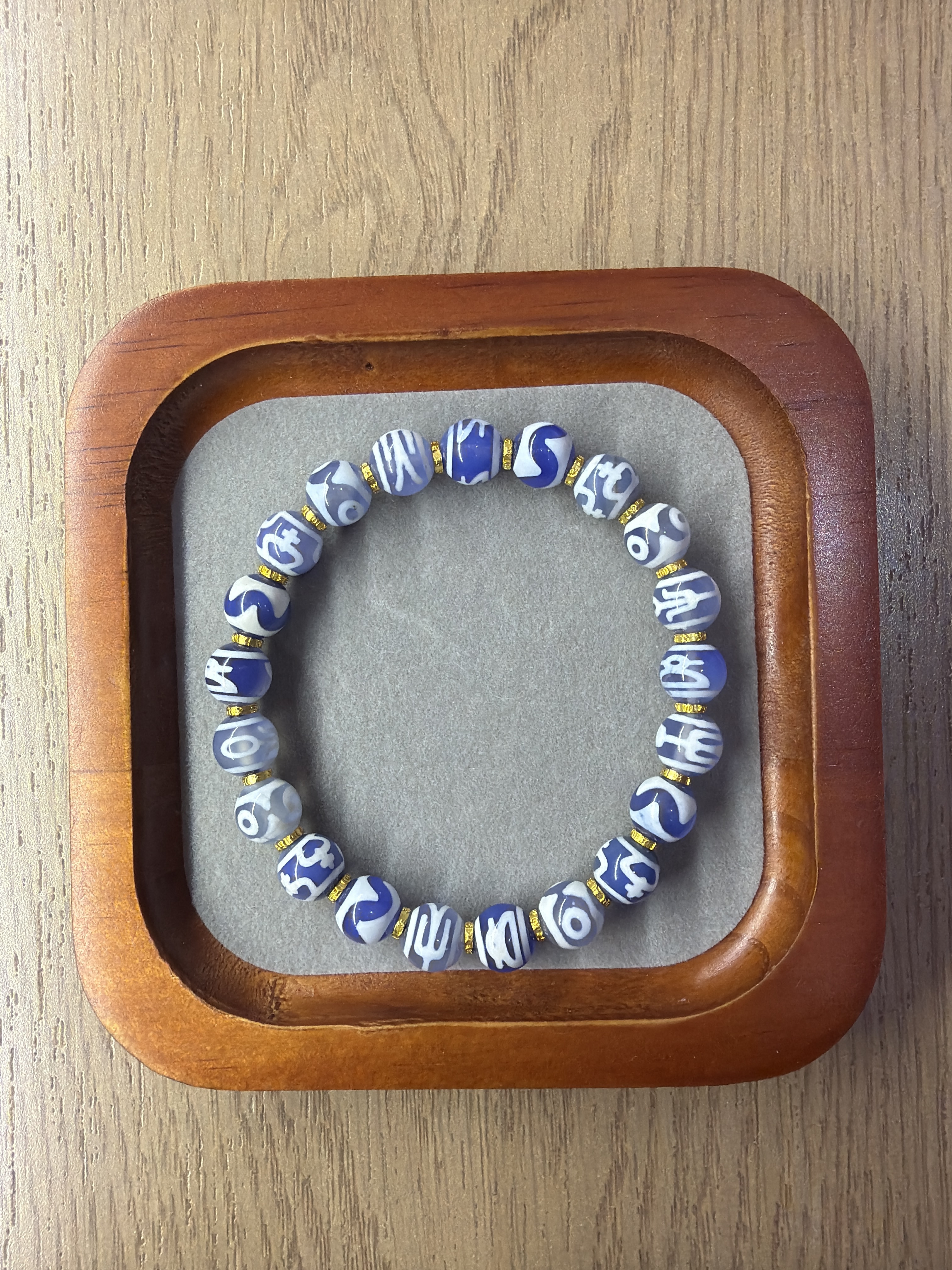 SK33 青金石六字真言多寶手串 (D21)