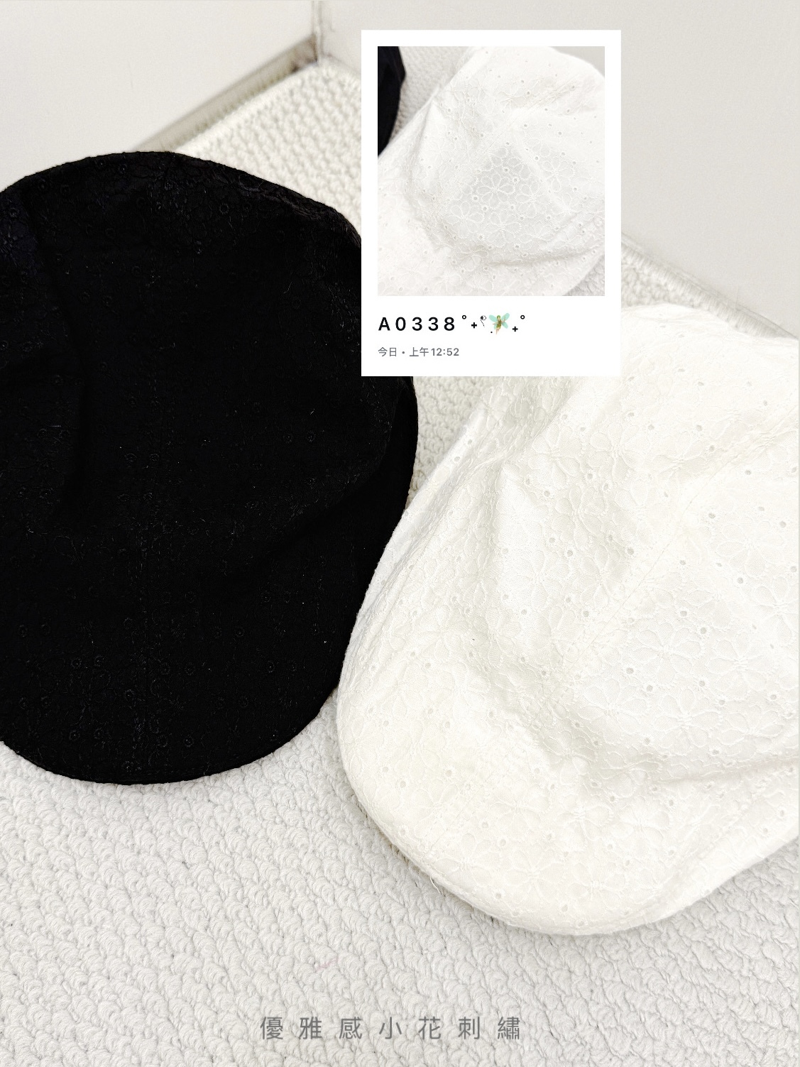 A0338｜精靈花語の優雅感小花刺繡報童帽˚˖𓍢ִ໋🧚🏻₊˚