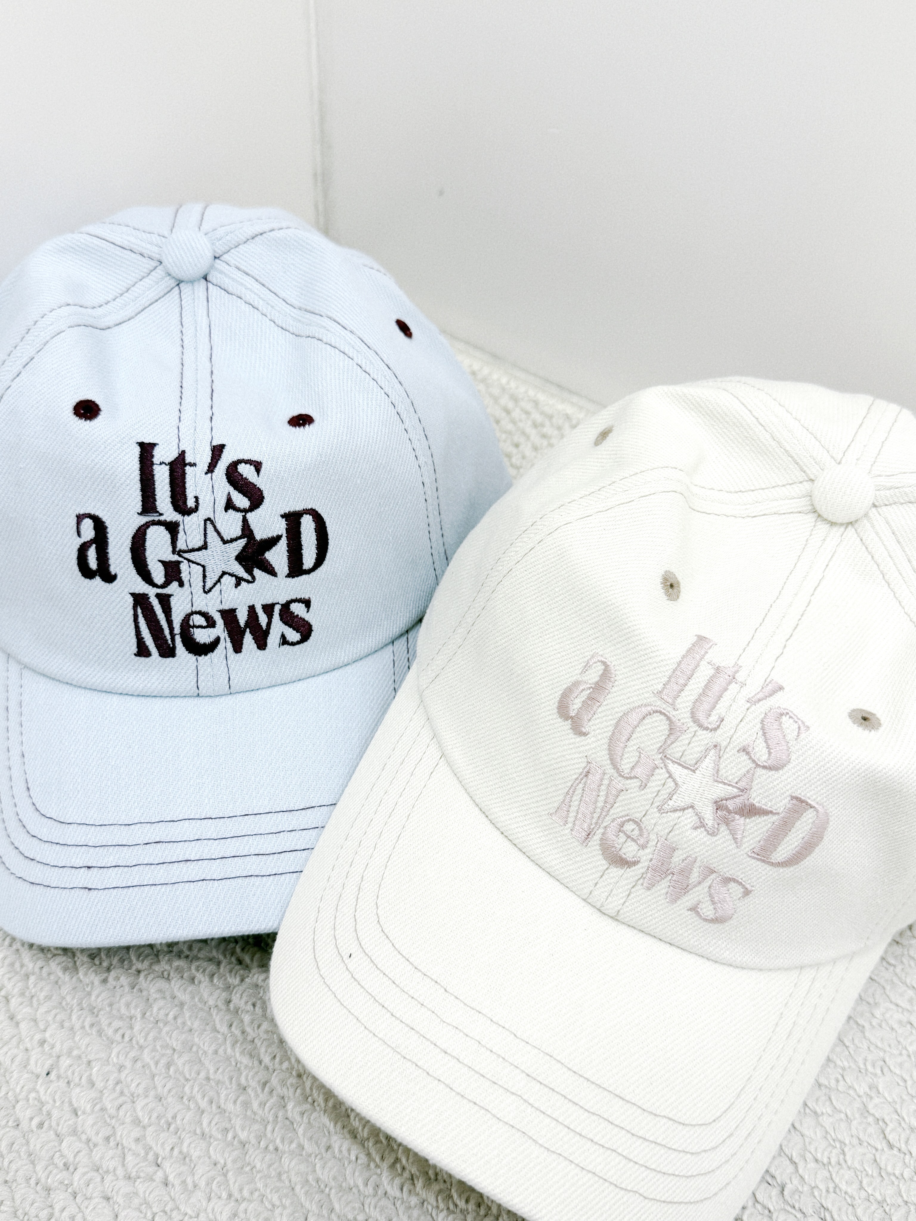 A0340｜趣味玩色明線It’s a good news CAP帽