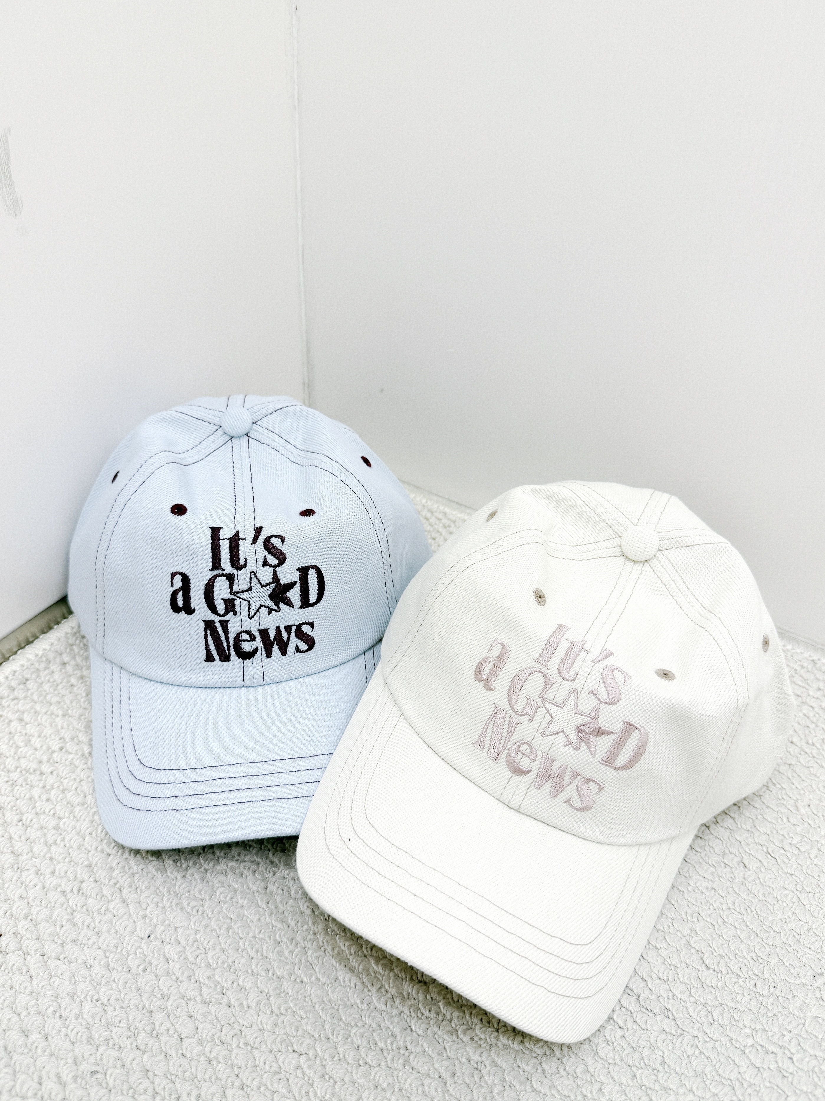 A0340｜趣味玩色明線It’s a good news CAP帽