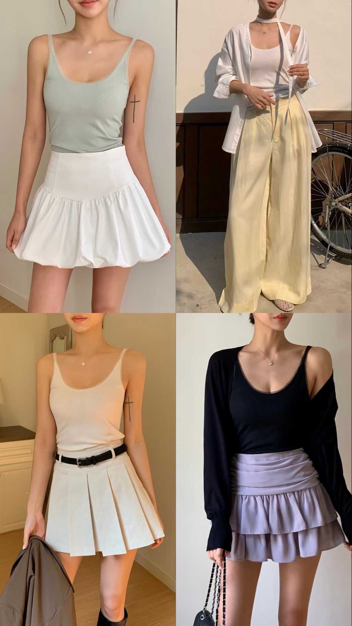 OB6136 大U吊帶背心