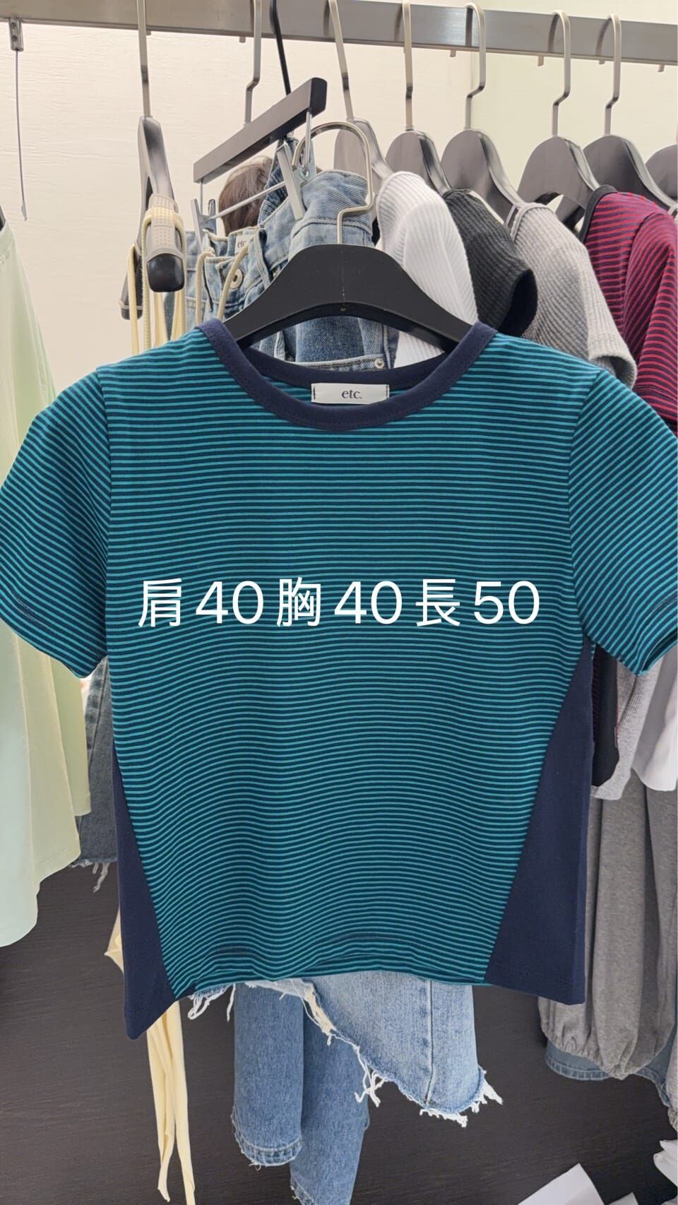 MK6138 高彩度修身間條Tee
