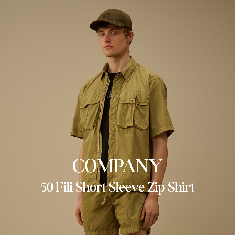 【代購】CP COMPANY 50 Fili 短袖拉鍊襯衫 機能襯衫外搭