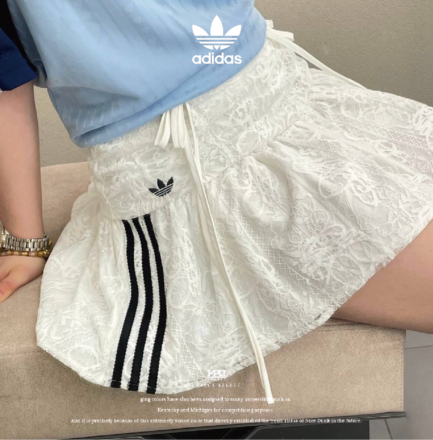 ADIDAS ORIGINALS LACE SKIRT 蕾絲運動褲裙  白 KU4760 黑  KU4761