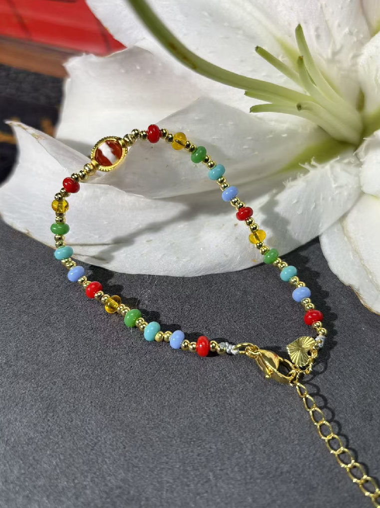 SK143 五彩經幡手串 (C42)