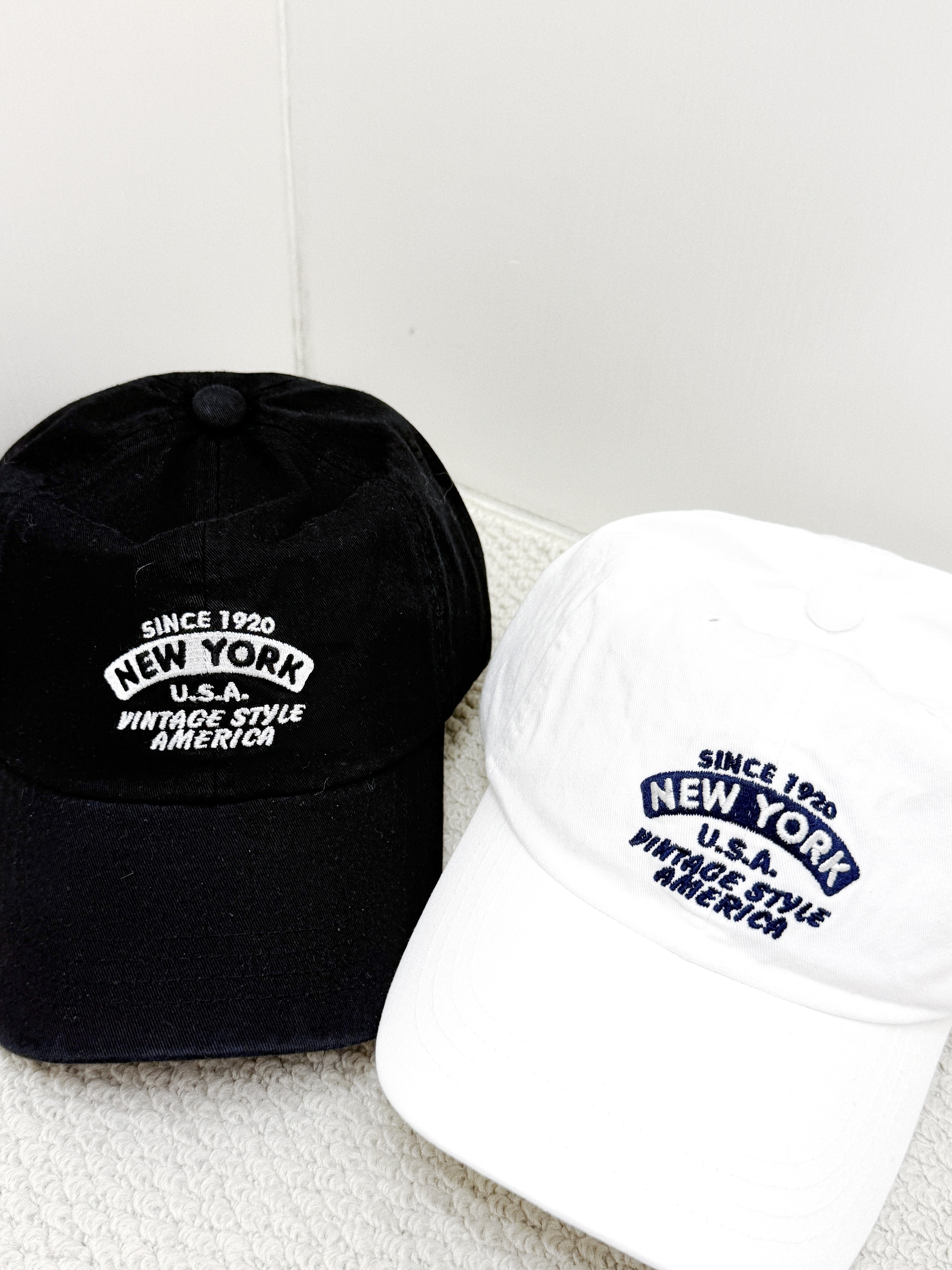A0343｜極簡約刺繡字NEW YORK SINCE 1920 CAP帽