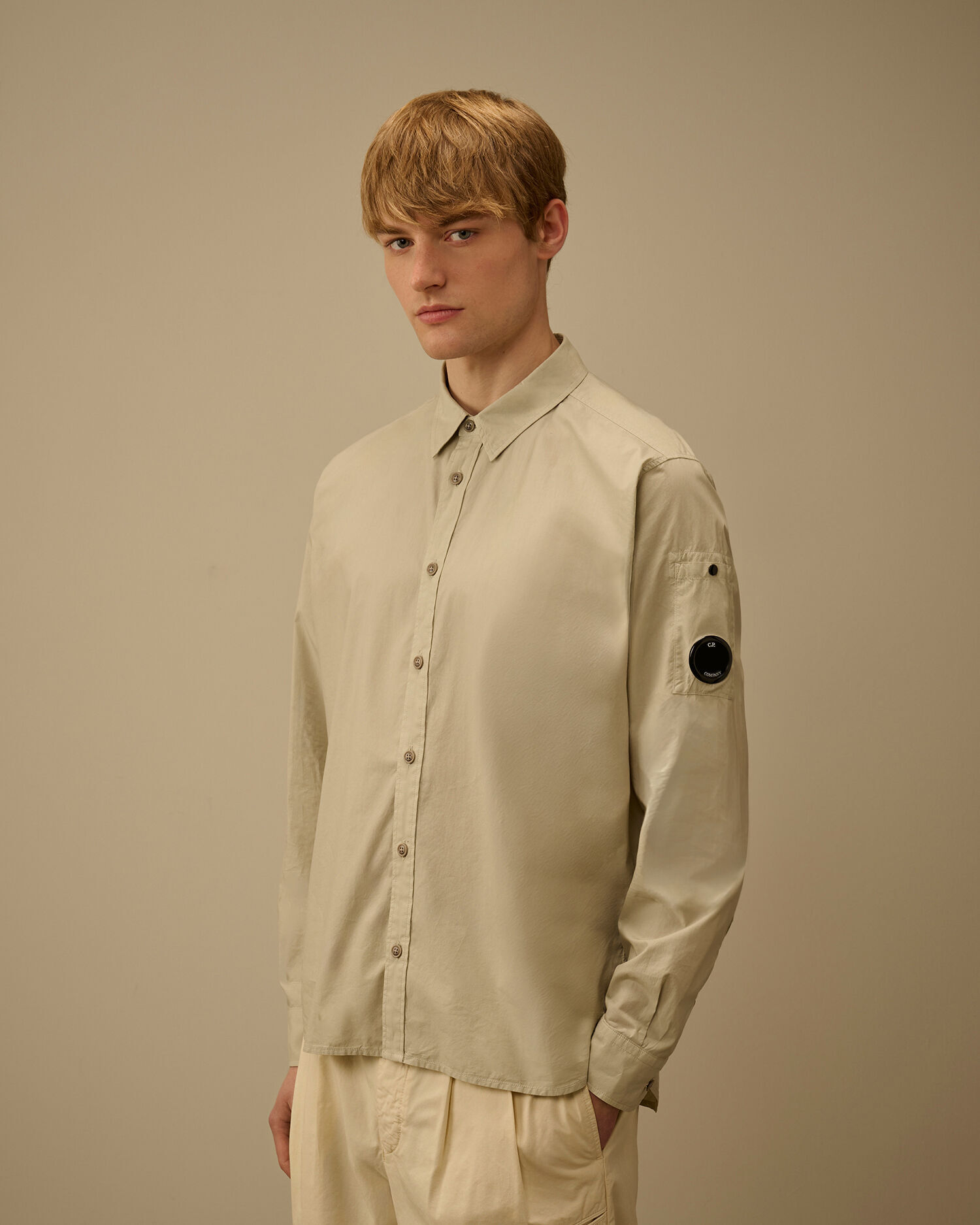 【代購】CP COMPANY Popeline 鏡片長袖襯衫 薄款鈕扣襯衫