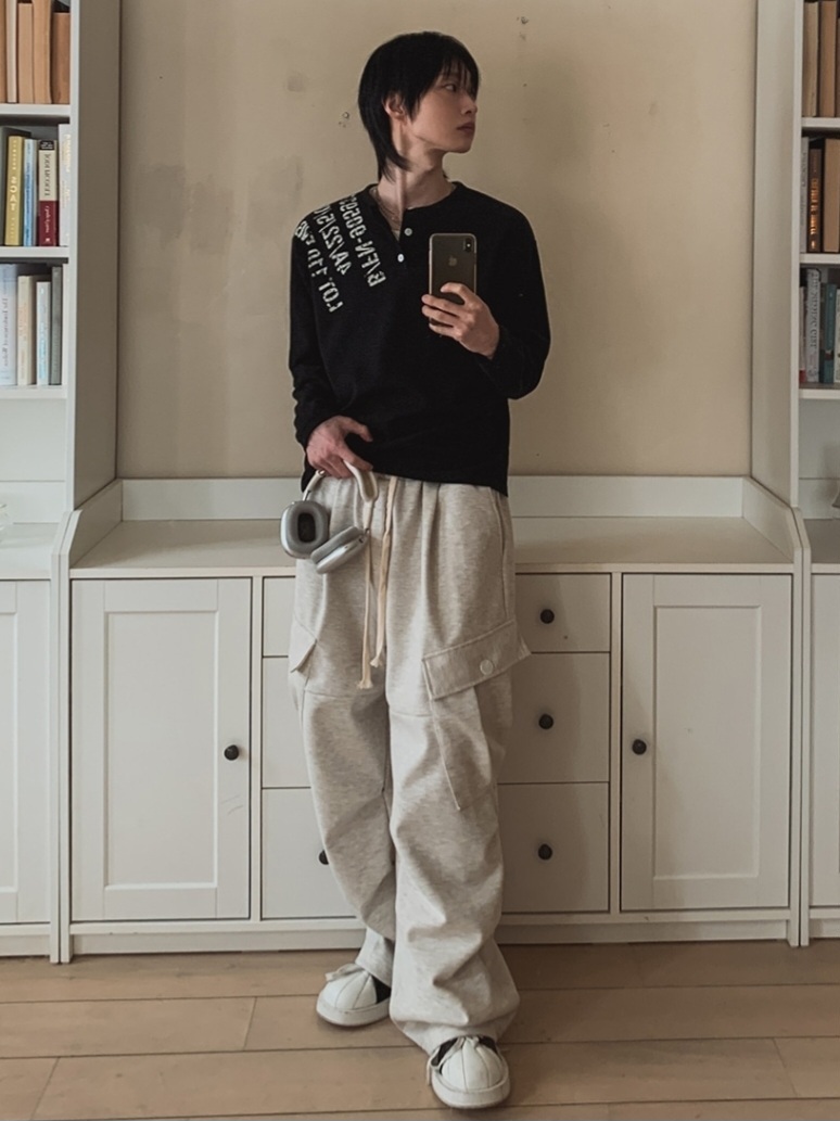 鉚釘工裝運動褲