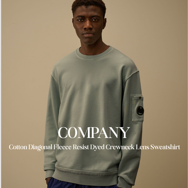 【代購】CP COMPANY 斜紋刷毛抗染鏡片大學T Crewneck 衛衣