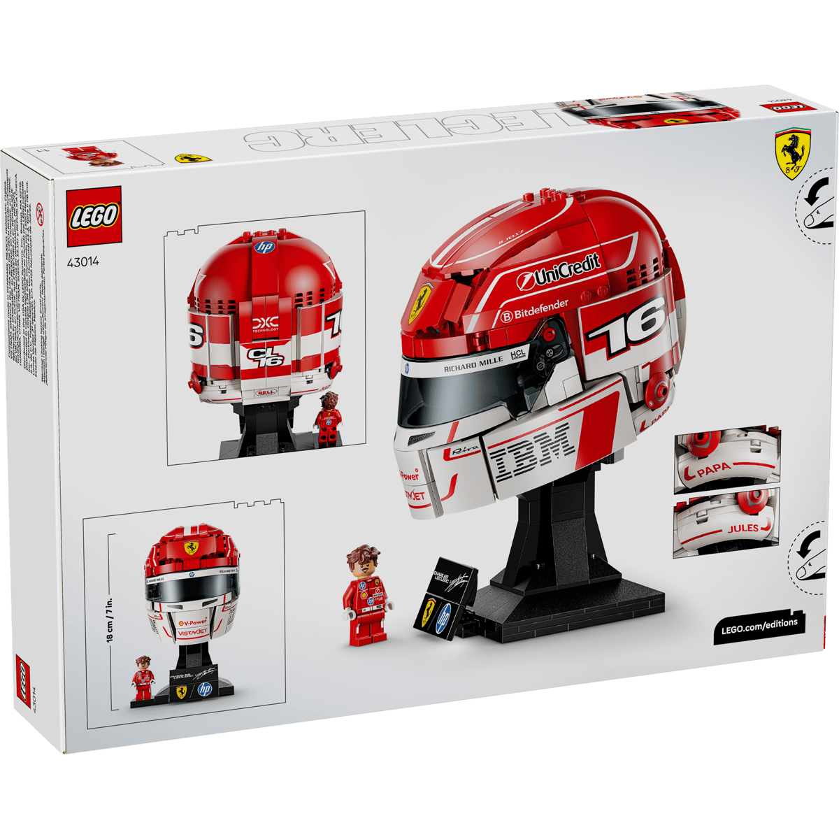 LEGO 43014 Scuderia Ferrari HP Charles Leclerc 頭盔