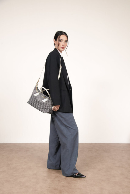 1RP0428-015 [ROBERTA PIERI] Bauletto Mini Supergray White #RPDFMNTLWE (EU)