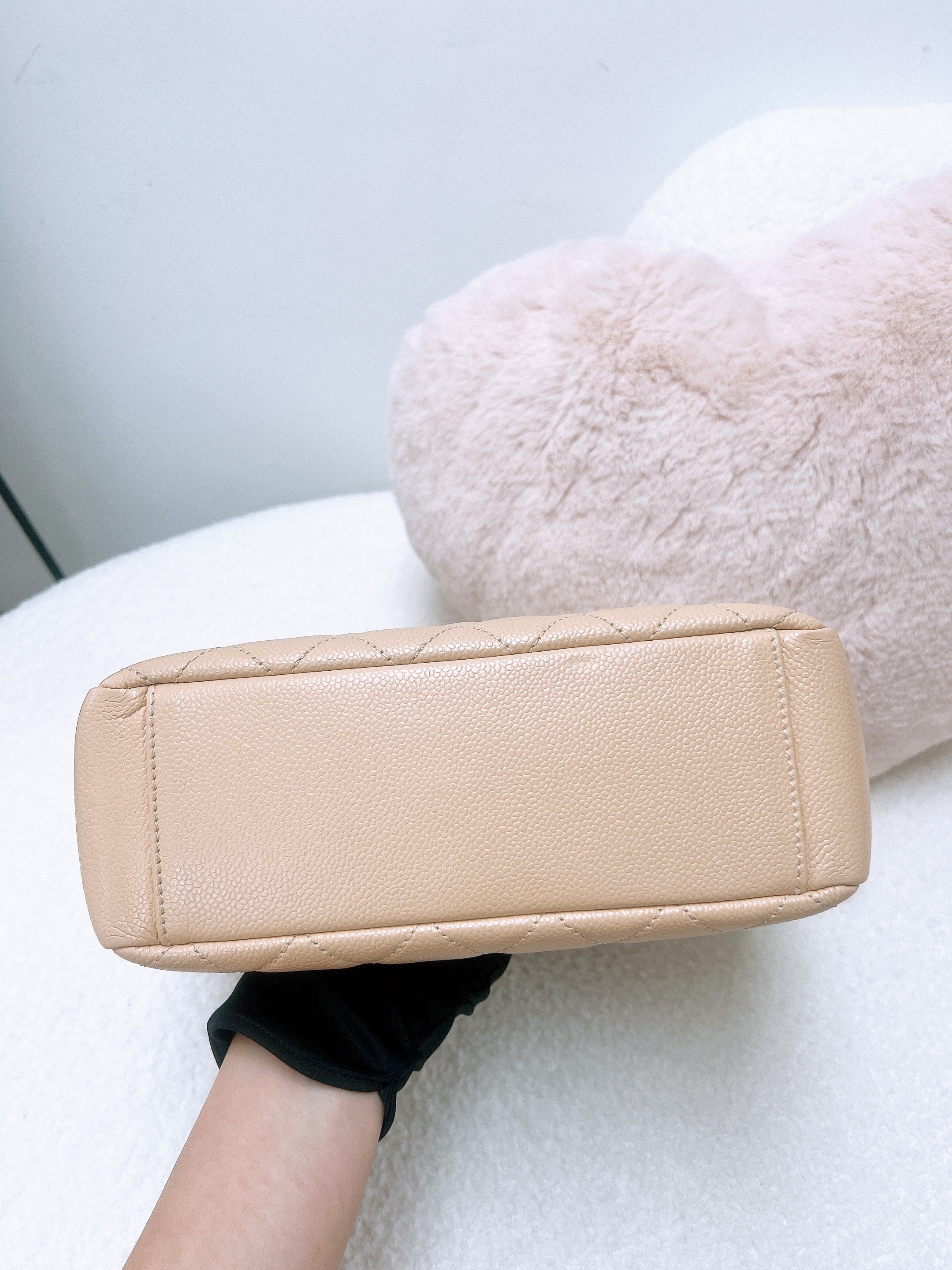Chanel PST petite shopping tote (beige caviar GHW)