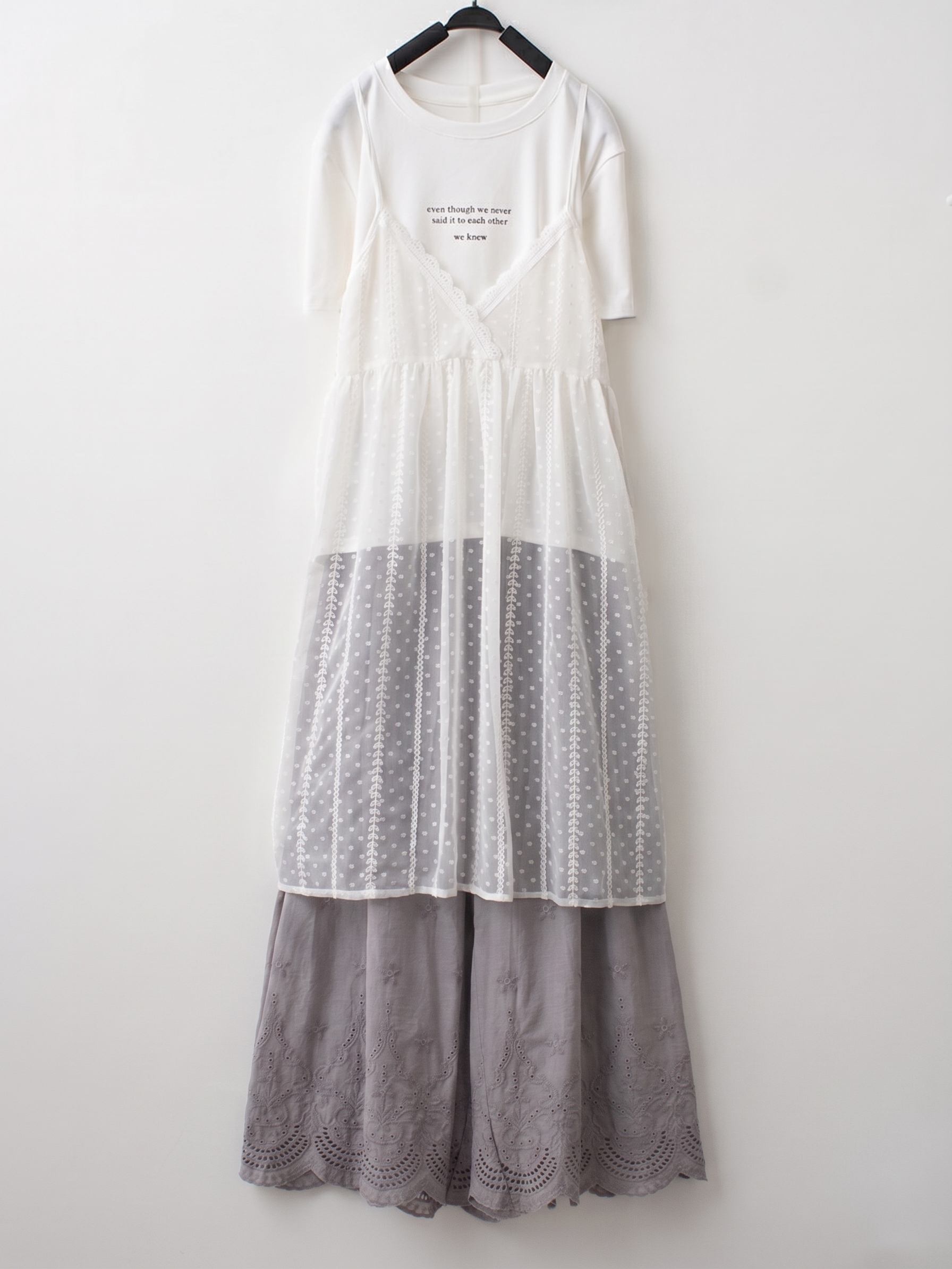 緹花背心涼感棉上衣純棉寬褲組合