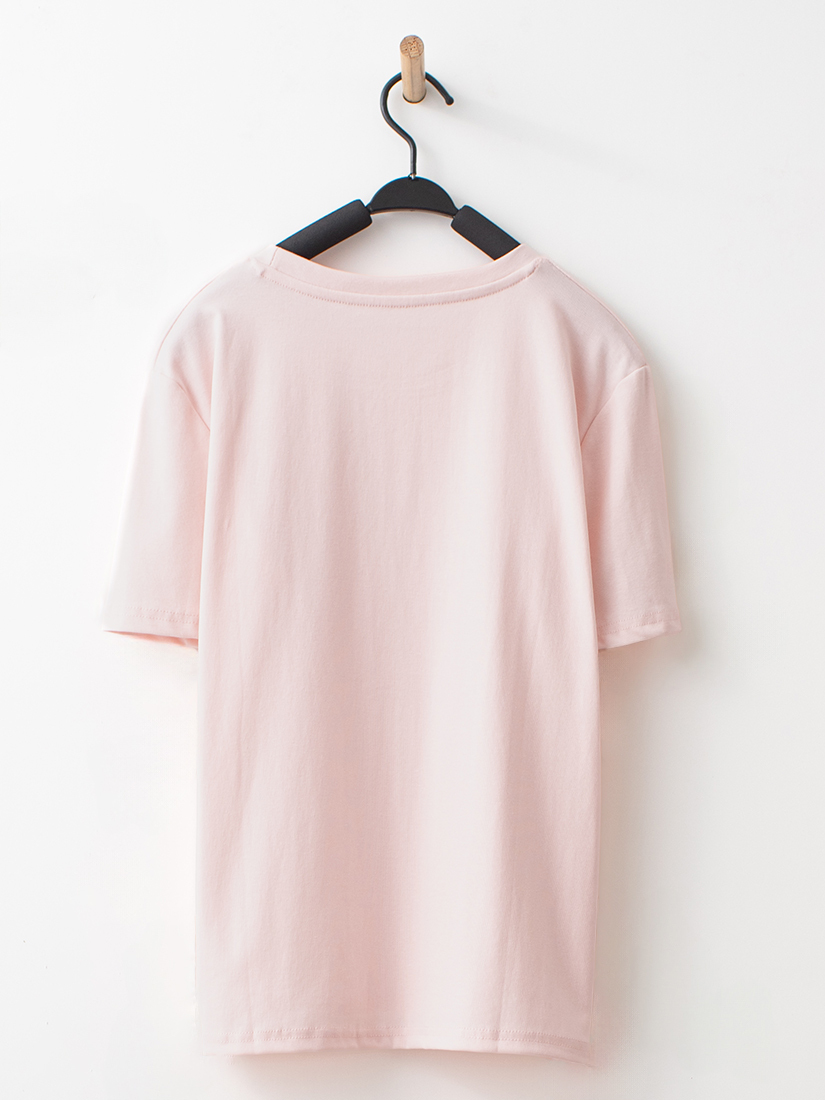 自然涼感棉字母印花短袖上衣