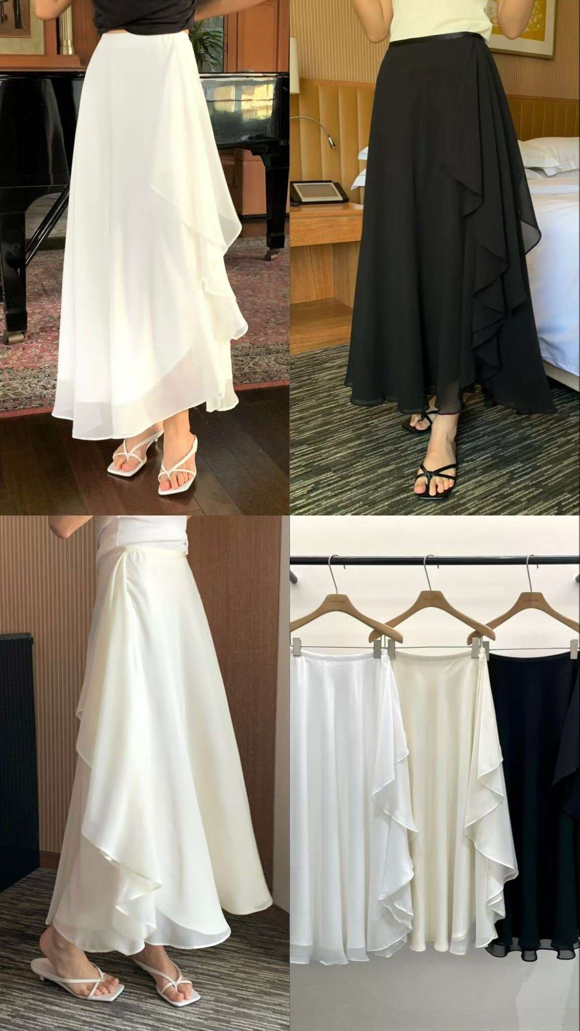 OB6141 不規則飄逸長裙